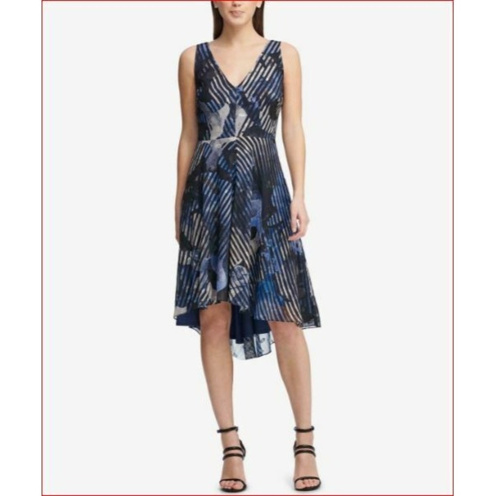 DKNY women dress DD8FI598 black blue 2 MSRP $134